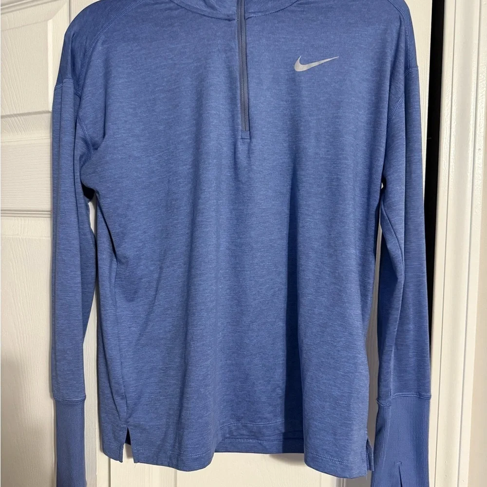 Nike Running Blue Long Sleeve Dri Fit w/Thumb Holes Top